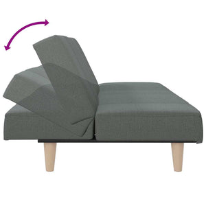 vidaXL Canapé-lit gris foncé en tissu