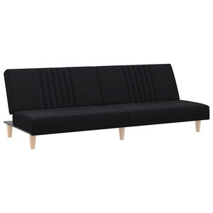 vidaXL Canapé-lit Noir Tissu