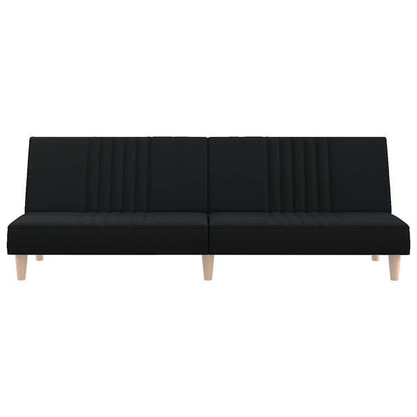 vidaXL Canapé-lit Noir Tissu