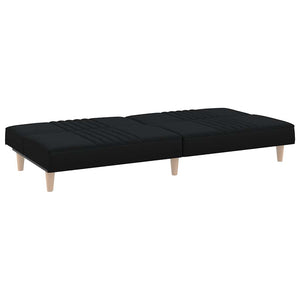 vidaXL Canapé-lit Noir Tissu