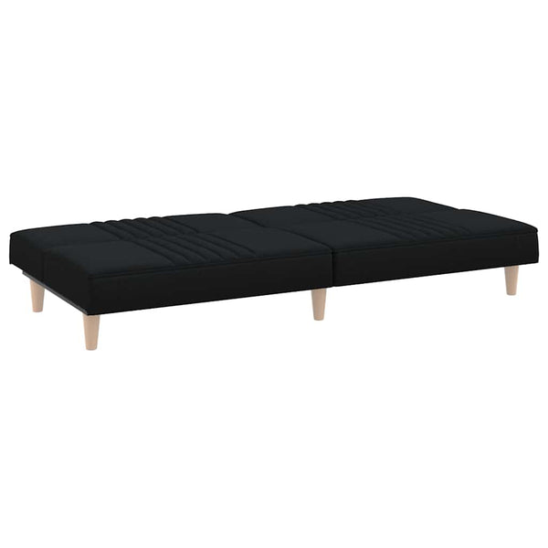 vidaXL Canapé-lit Noir Tissu