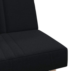 vidaXL Canapé-lit Noir Tissu