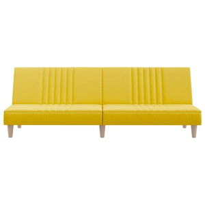 Hellgelbes Stoff-Schlafsofa