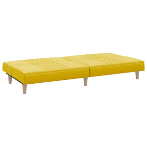 Hellgelbes Stoff-Schlafsofa