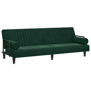 Dunkelgrünes Samt Schlafsofa mit Armlehnen