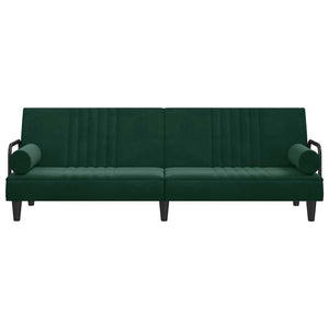 Dunkelgrünes Samt Schlafsofa mit Armlehnen