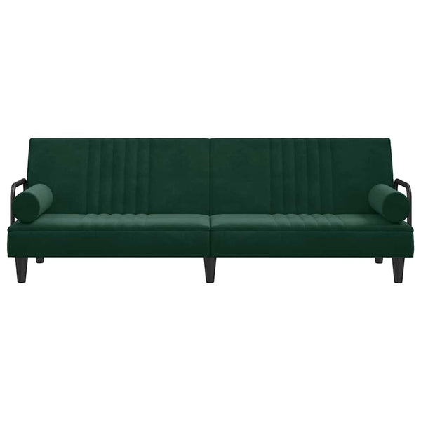 Dunkelgrünes Samt Schlafsofa mit Armlehnen