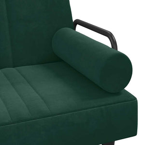 Dunkelgrünes Samt Schlafsofa mit Armlehnen