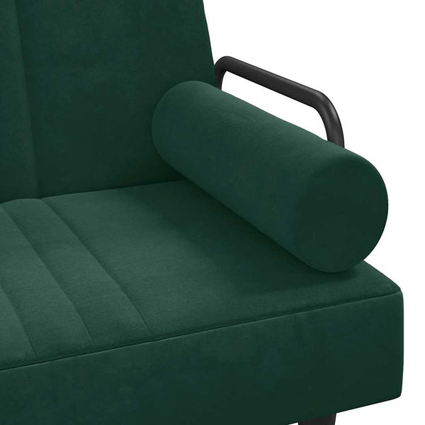 Dunkelgrünes Samt Schlafsofa mit Armlehnen