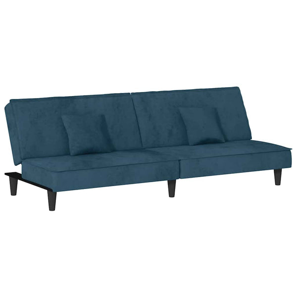 Blaues Samt Schlafsofa