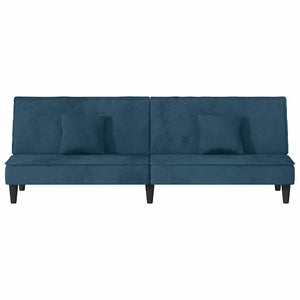 Blaues Samt Schlafsofa