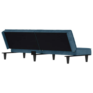Blaues Samt Schlafsofa