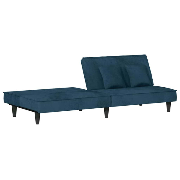 Blaues Samt Schlafsofa