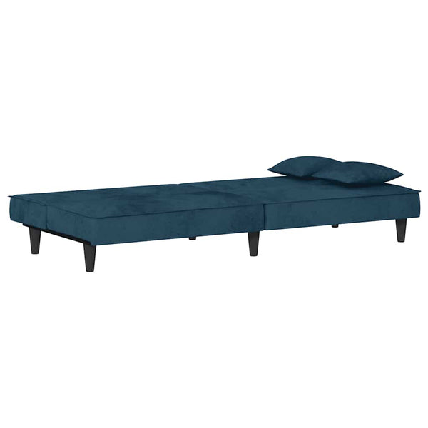 Blaues Samt Schlafsofa