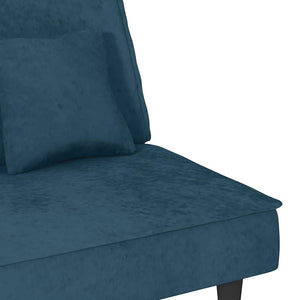 Blaues Samt Schlafsofa