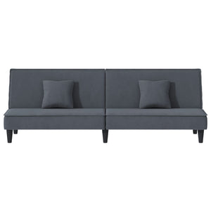 vidaXL Sofa Bed Dark Grey Velvet