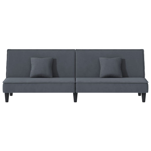 vidaXL Sofa Bed Dark Grey Velvet