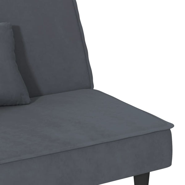 vidaXL Sofa Bed Dark Grey Velvet