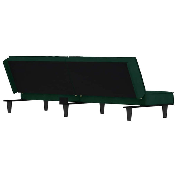 vidaXL Sofa Bed Dark Green Velvet
