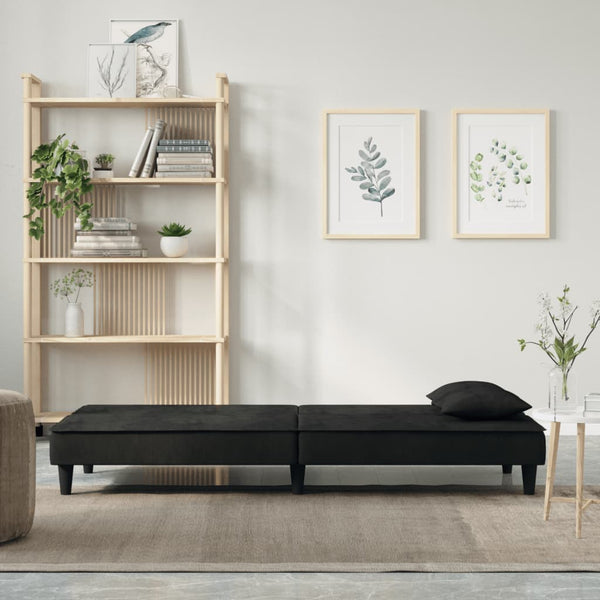 vidaXL Sofa Bed Black Velvet