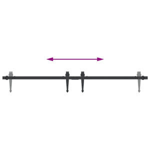 Mini Schiebetürbeschlag Set 122cm