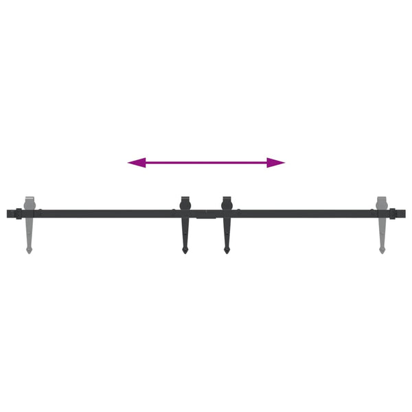 Mini Schiebetürbeschlag Set 122cm