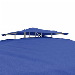 Blauer Pavillon mit Doppeldach 3x3 m