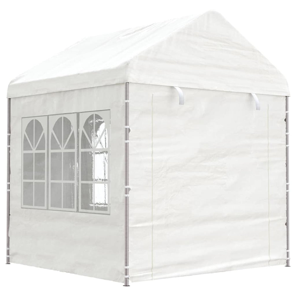 Pavillon Weiß 2,28x2,23 m mit Dach