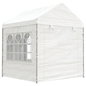 Pavillon Weiß 2,28x2,23 m mit Dach
