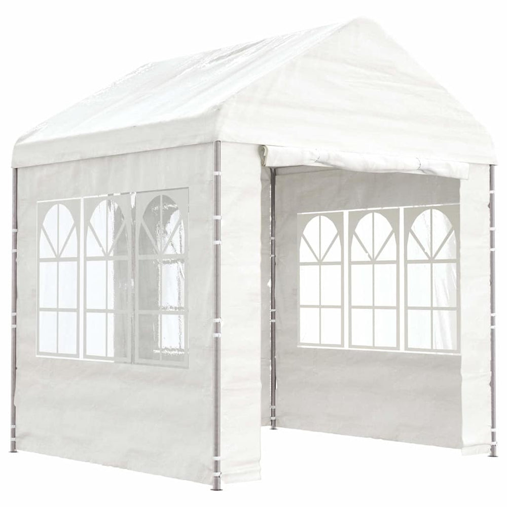 Pavillon Weiß 2,28x2,23 m mit Dach