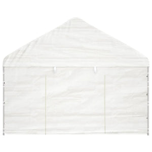 vidaXL Pavillon avec toit Blanc 4,08x2,23x3,22 m Polyéthylène