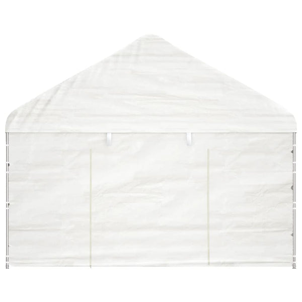 vidaXL Pavillon avec toit Blanc 4,08x2,23x3,22 m Polyéthylène