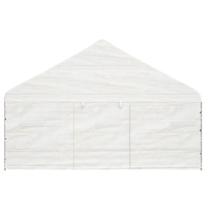 vidaXL Pavillon avec toit Blanc 5,88x2,23x3,75 m Polyéthylène