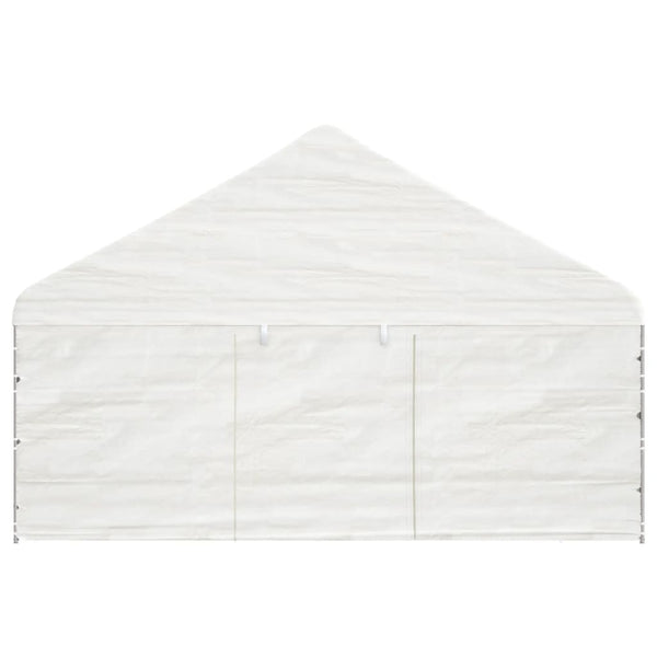 vidaXL Pavillon avec toit Blanc 5,88x2,23x3,75 m Polyéthylène