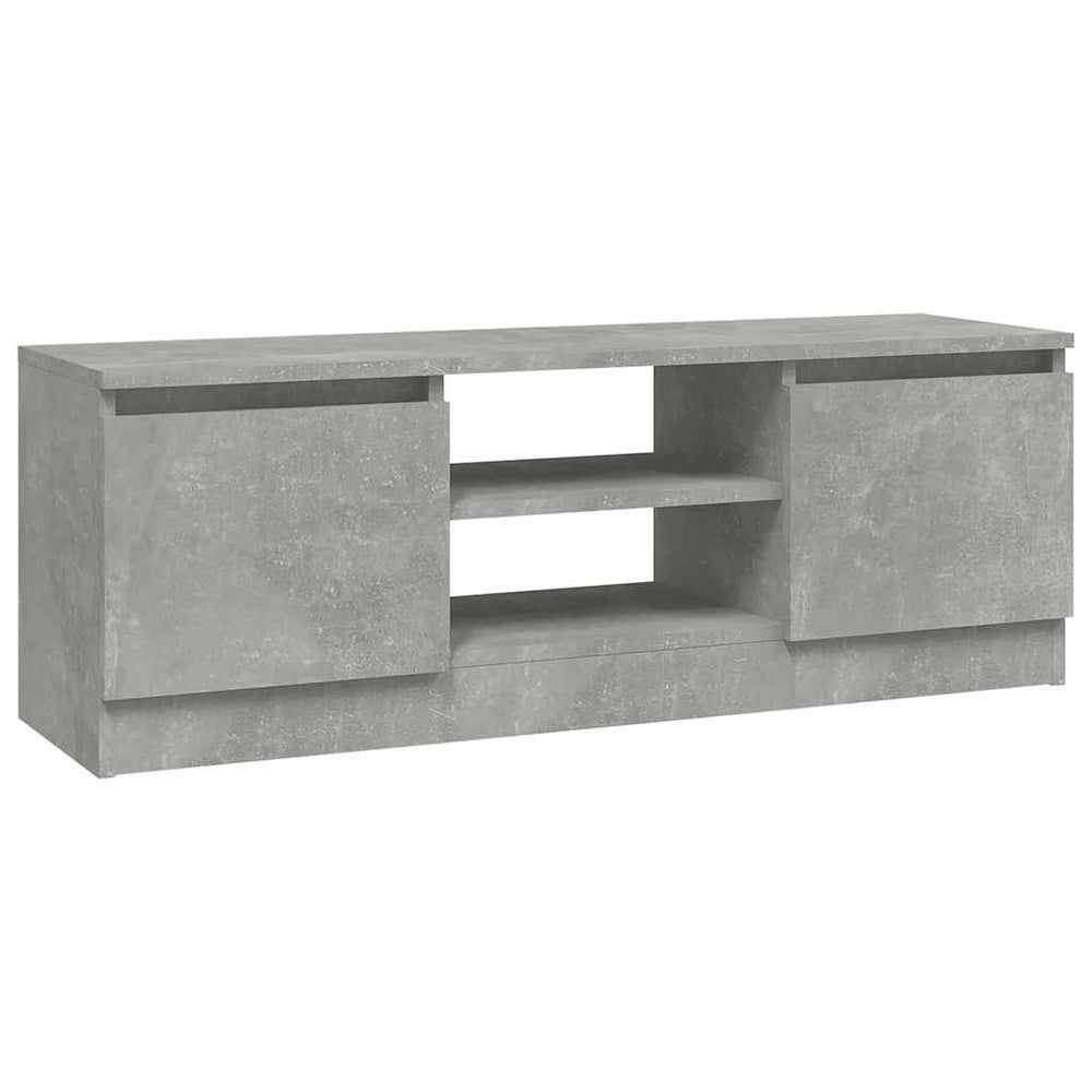 vidaXL Meuble TV avec porte Gris béton 102x30x36 cm