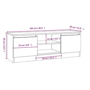 TV-Schrank Betongrau 102 cm