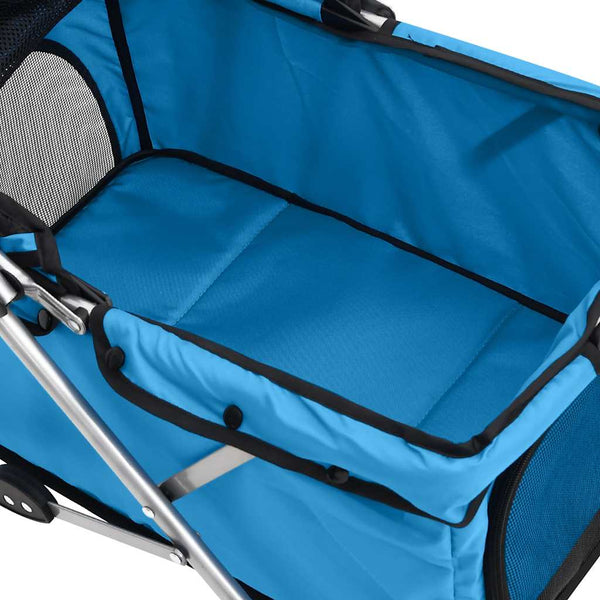 Hundewagen Faltbar Blau 76x50x100 cm Oxford-Gewebe