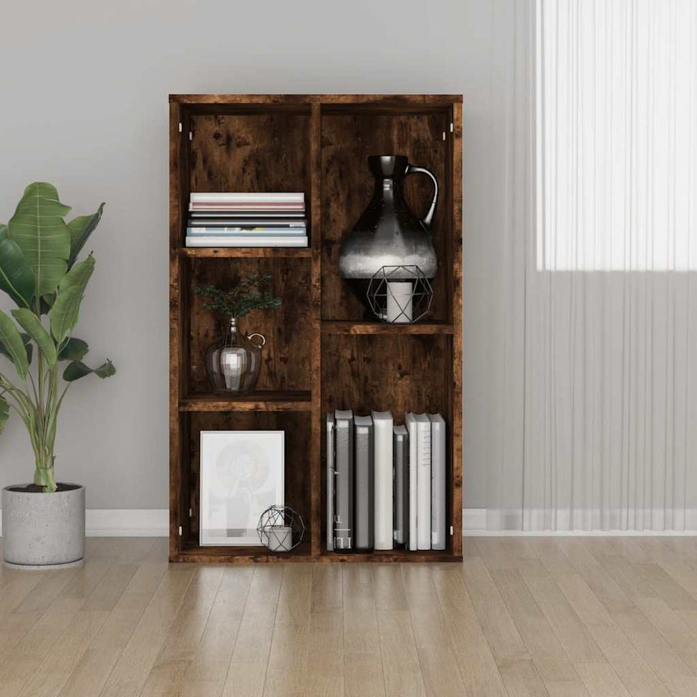 vidaXL Bibliothèque/buffet chêne fumé 50x25x80 cm bois d'ingénierie