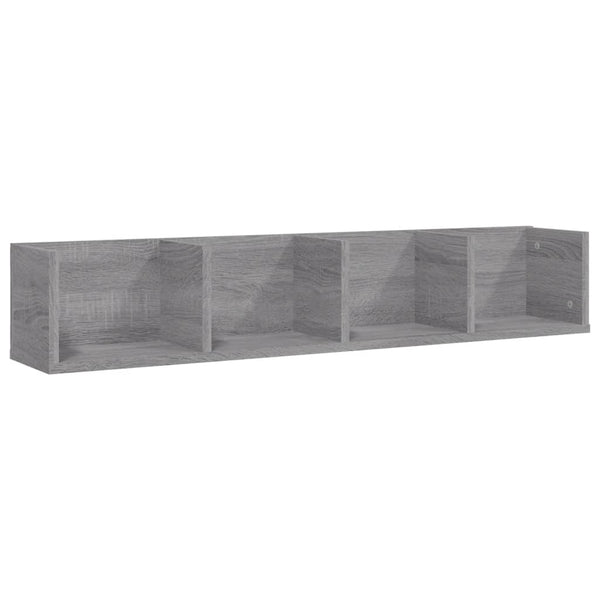 CD-Wandregal Grau Sonoma 100 cm