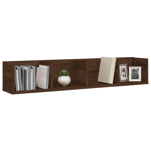 CD Wandregal Braun Eiche 100cm