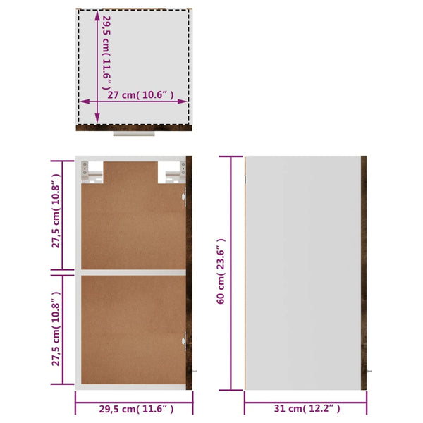 Hängeschrank Lyon Räuchereiche 60cm