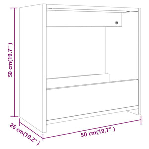 Beistelltisch Braun Eichenoptik 50x26x50 cm