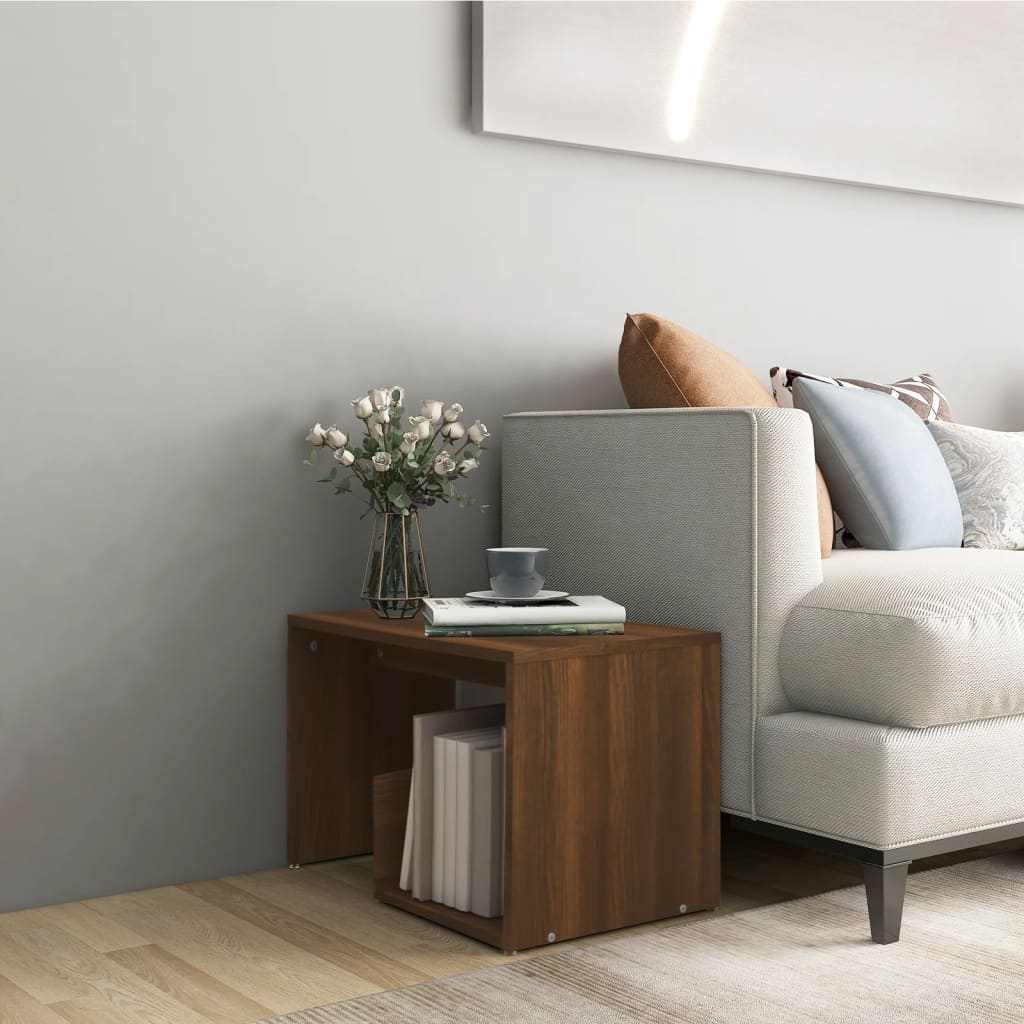 Beistelltisch Braun Eichenoptik 59x36x38 cm