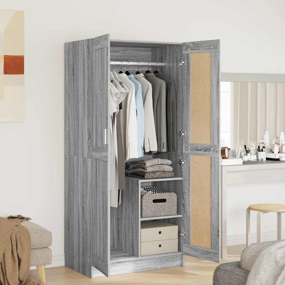 Kleiderschrank Grau Sonoma 82,5x51,5x180 cm