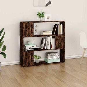 Bücherregal Raumteiler Räuchereiche 100x94 cm