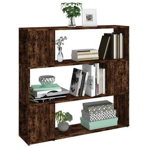 Bücherregal Raumteiler Räuchereiche 100x94 cm