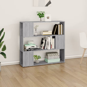 Bücherregal Raumteiler Grau Sonoma 100cm