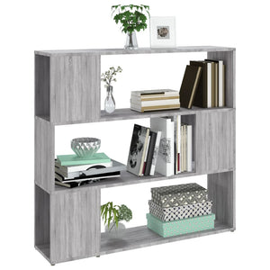 Bücherregal Raumteiler Grau Sonoma 100cm