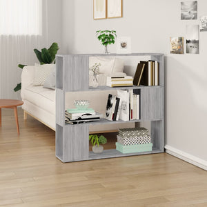 Bücherregal Raumteiler Grau Sonoma 100cm