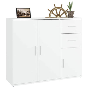 Weißes Sideboard 91 cm Holzwerkstoff